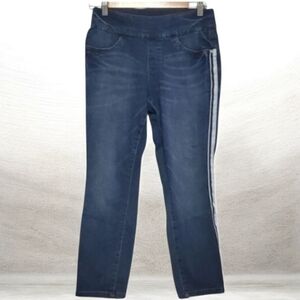 Side Stripes Simply Vera VeraWang jeans womens size 6 jegging capri pull-on